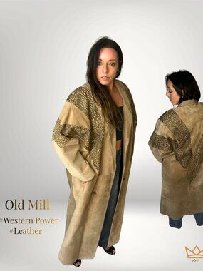 Vintage Old Mill Leather Western Coat Oversized L XL